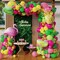 Summer Tropical Flamingo Party Decorations,167Pcs Hot Pink Green Gold Balloon Garland Arch Kit with Flamingo Pineapple Palm Leaf Foil Balloon for Hawaiian Luau Birthday Party Fiesta Wedding Decors